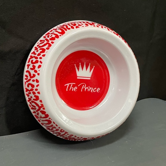 Prince Red and White Pet Bowl - Picture 2 of 4